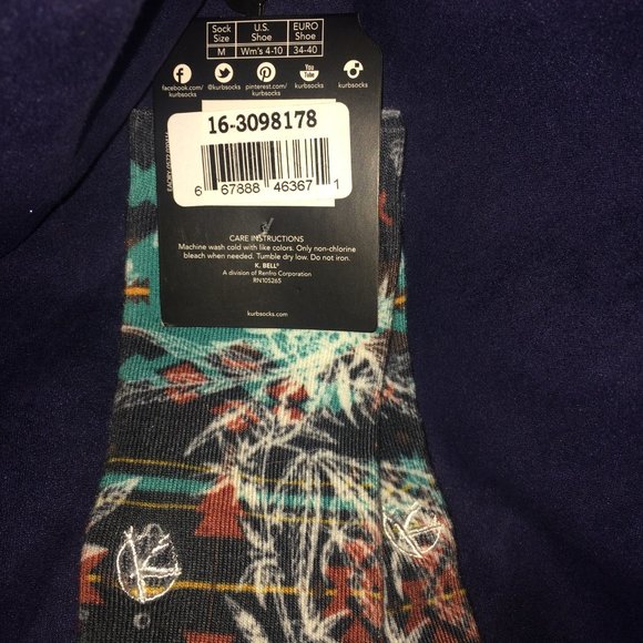 KurB Bud Leaf Aztec Thick Cozy Socks - Picture 7 of 7